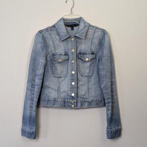 WHBM White House Black Market Denim Jacket Tag size 2